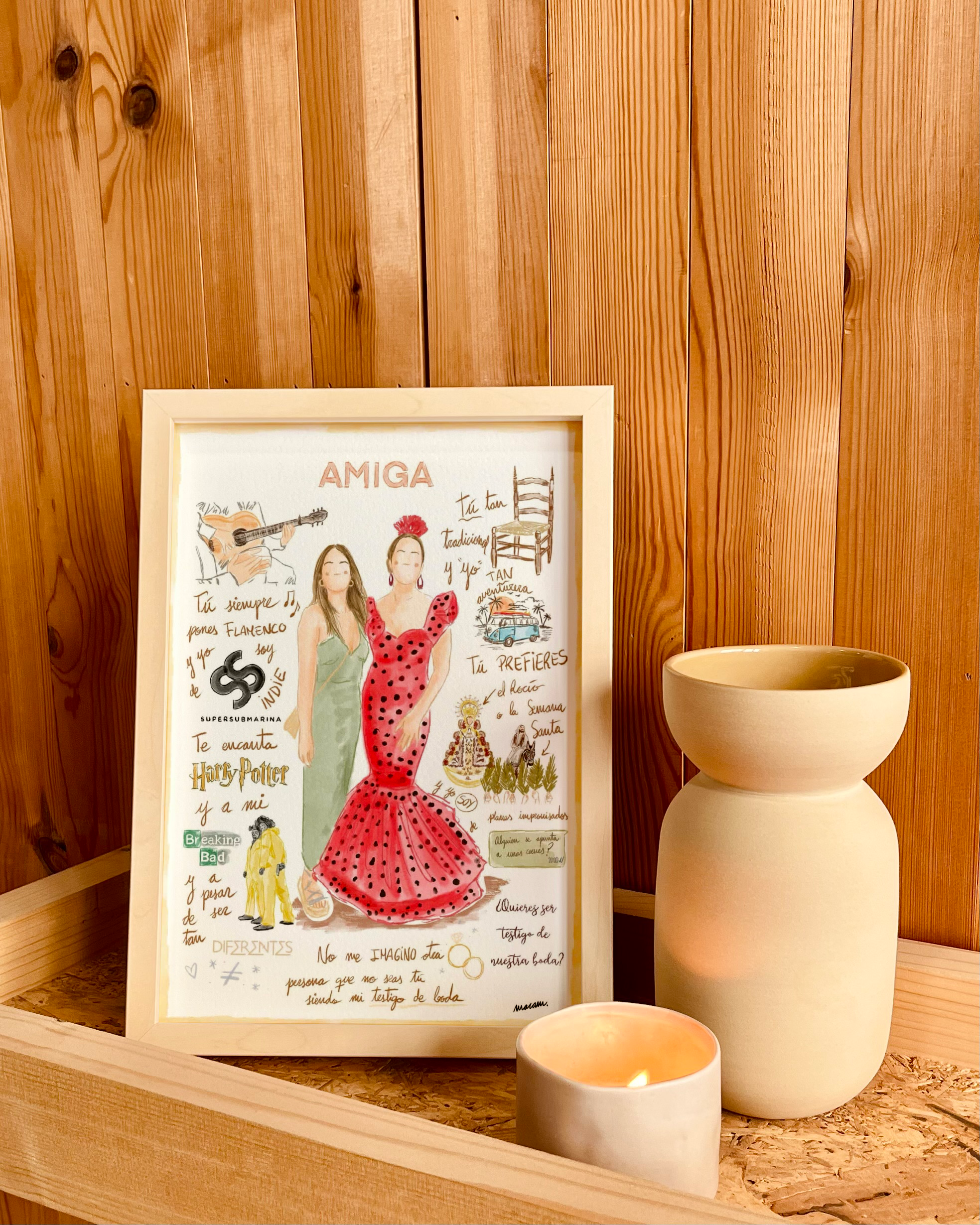 Ilustración personalizada "tan nuestra"