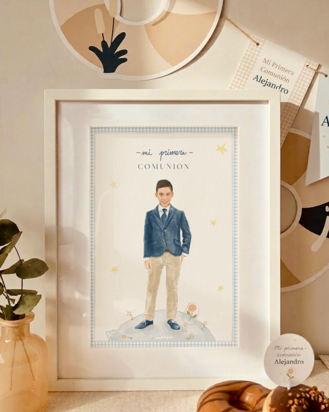 Ilustración personalizada "mi primera comunión"