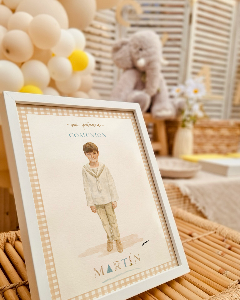 Ilustración personalizada "mi primera comunión"